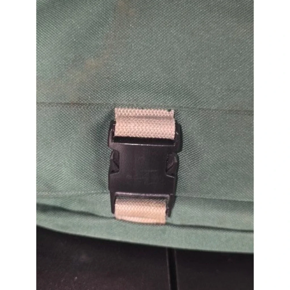 Vintage GTE Green Canvas Messenger‎ Bag Laptop Briefcase Work Commuter Bag 18x13